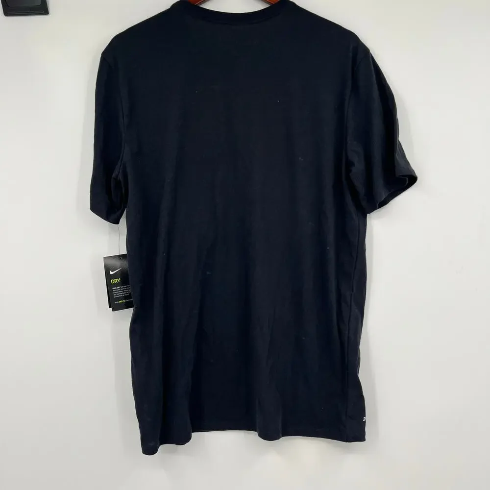 NEW Nike Men's Athletic Cut Dri-FIT Training Pullover Jet Black 